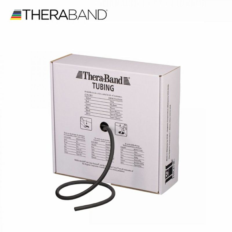  THERABAND セラバンド セラチューブ 徳用サイズ 合計30.48m(100フィート)巻 黒 ブラック（スペシャルヘビー）