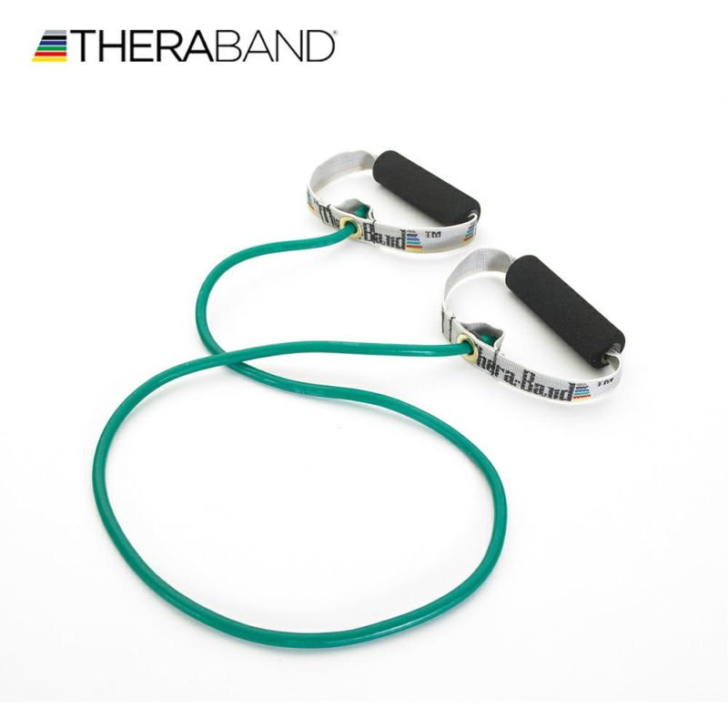  THERABAND セラバンド ハンドル付セラチューブ 120㎝-125㎝ 緑 グリーン（ヘビー）